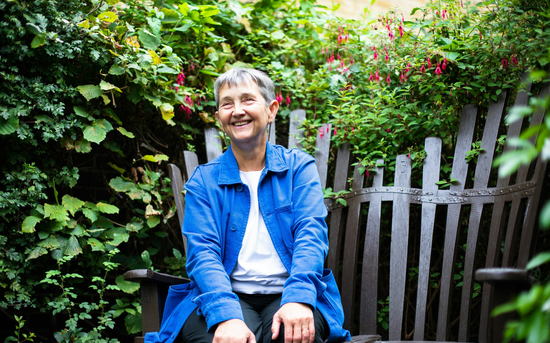 Frances Morris in the Tate Modern Community Garden 2022 c Samia Meah 2