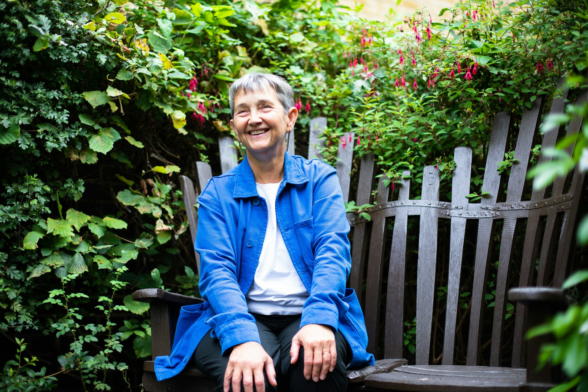 Frances Morris in the Tate Modern Community Garden 2022 c Samia Meah 2